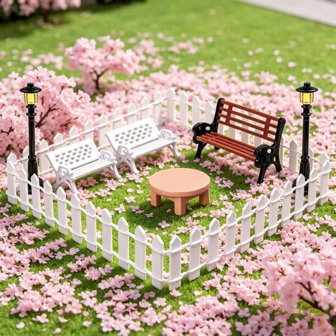 10pcs Plastic Model Set for Micro-landscape Garden Decoration